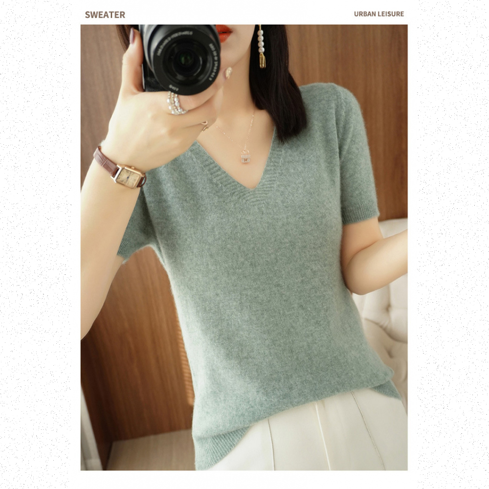 Very Buy 非常勸敗 預購/領短袖內搭針織衫女套頭短袖