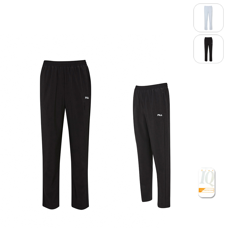 FILA官方直營 男抗UV平織長褲-黑色(1PNZ-1315