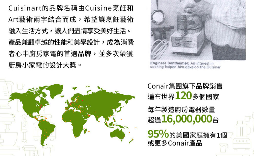 Cuisinart的品牌名稱由Cuisine烹飪和