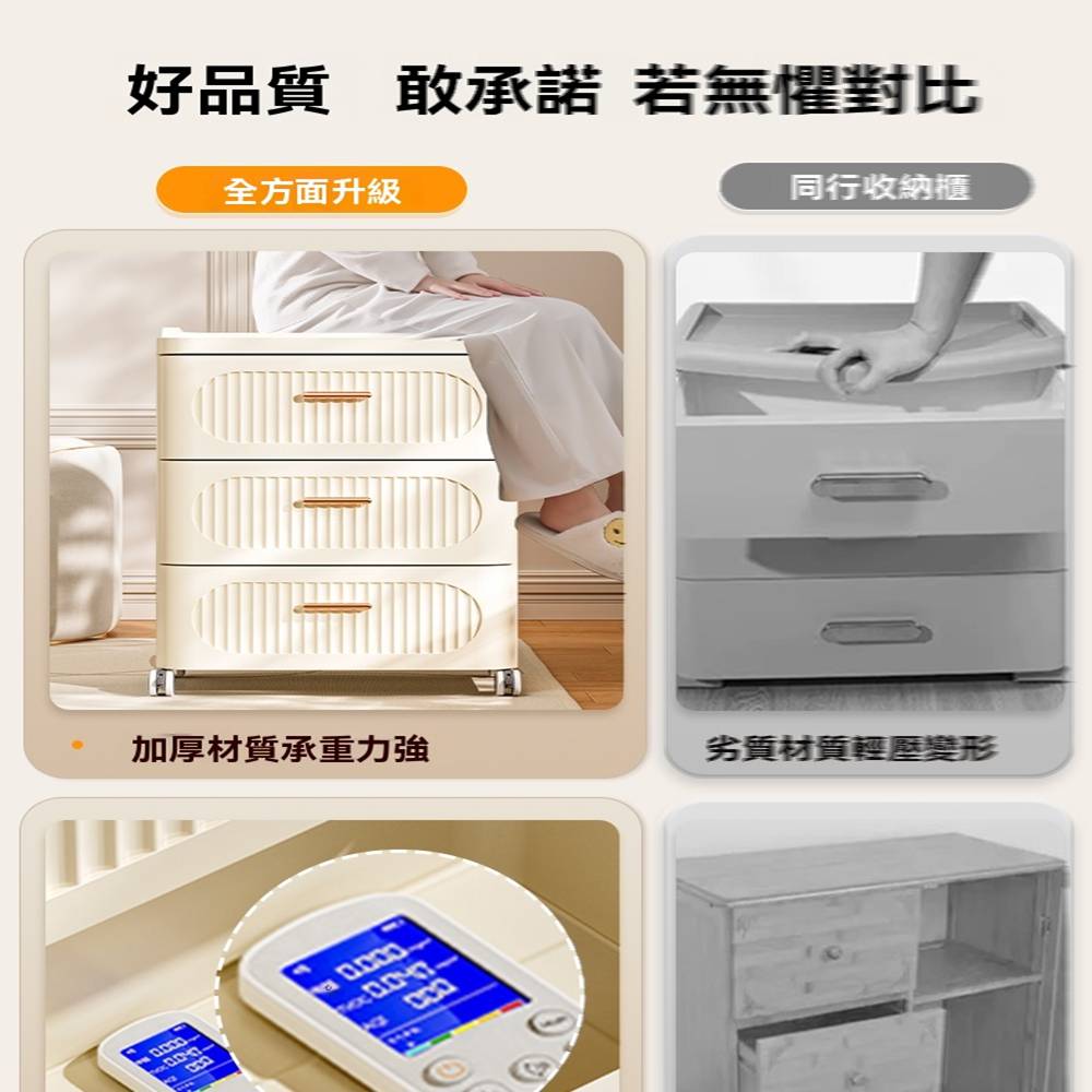 星優旗艦店 35cm七層(收納櫃 置物櫃 帶輪收納櫃 多層置