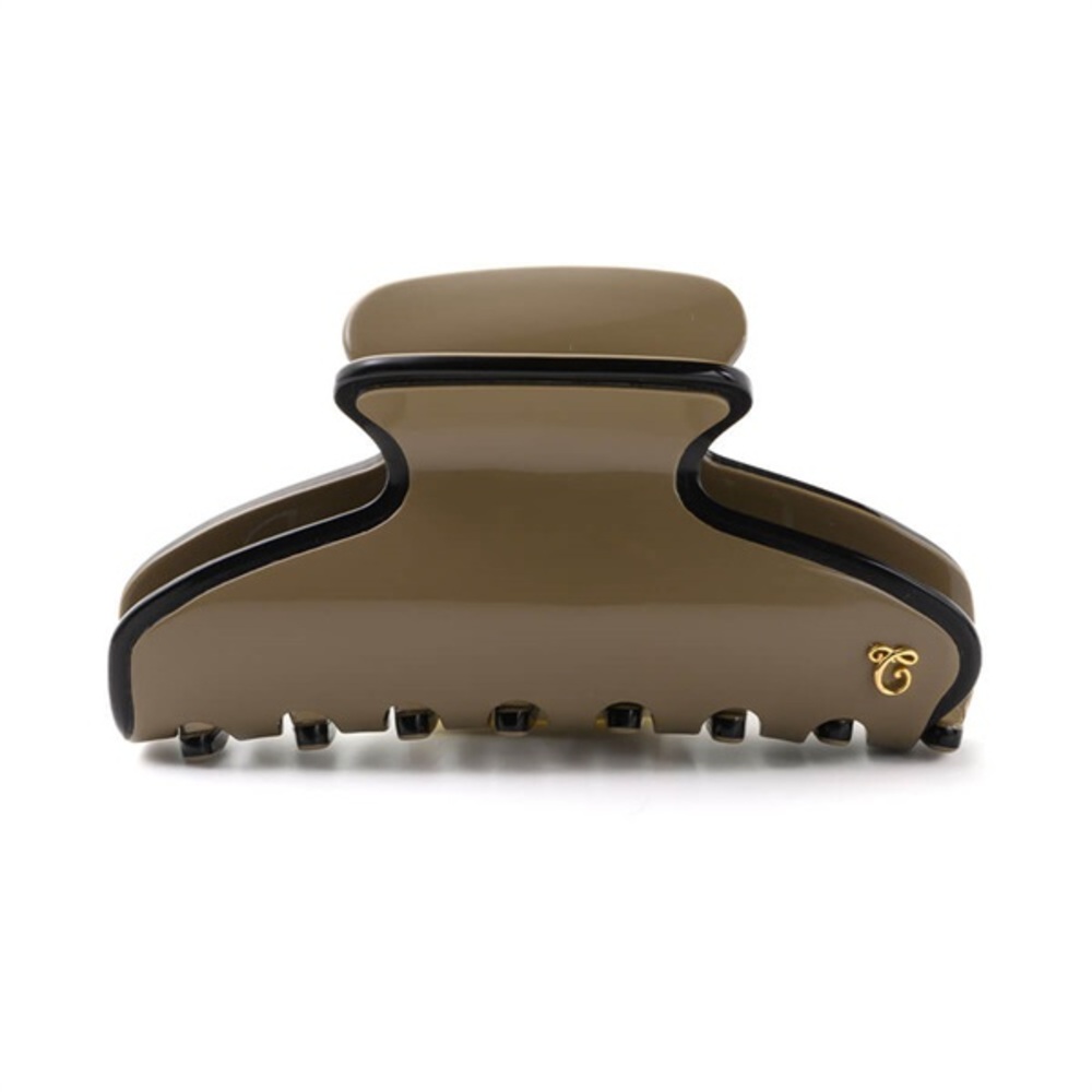 Complex Biz 典雅高貴 鯊魚夾 抓夾 咖啡色 黑邊