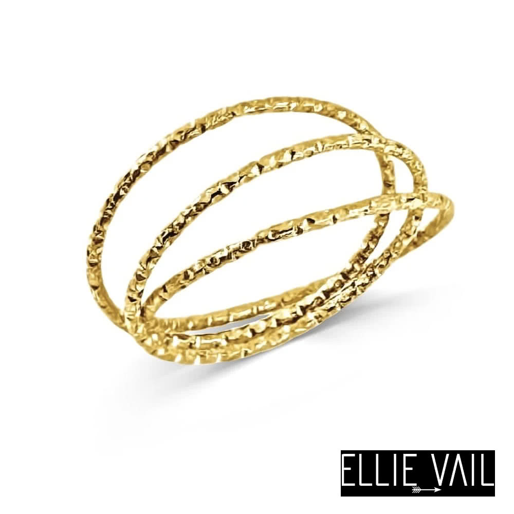 ELLIE VAIL 邁阿密防水珠寶 細緻髮絲紋 簡約三層金