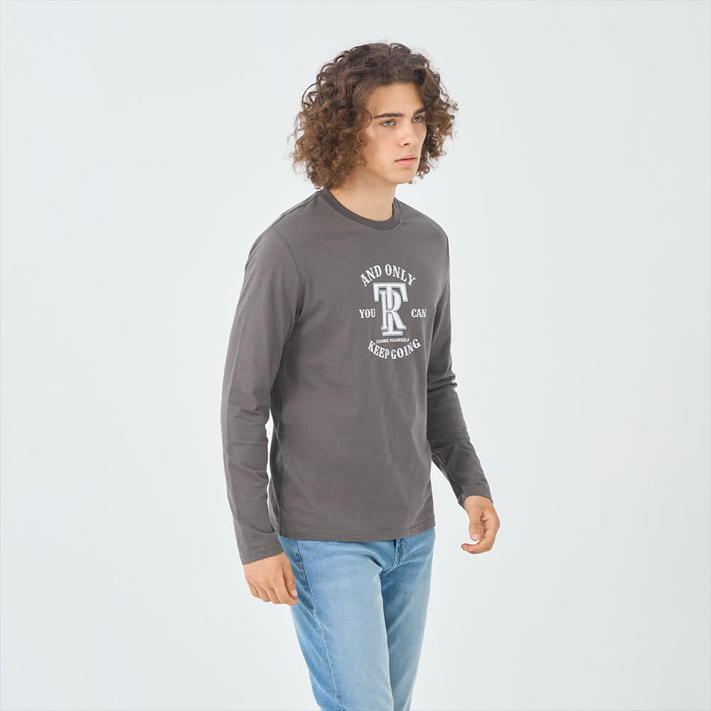 GIORDANO 佐丹奴 男裝 印花款長袖上衣(多色任選) GIORDANO 佐丹奴 男裝 印花款長袖上衣(多色任選)