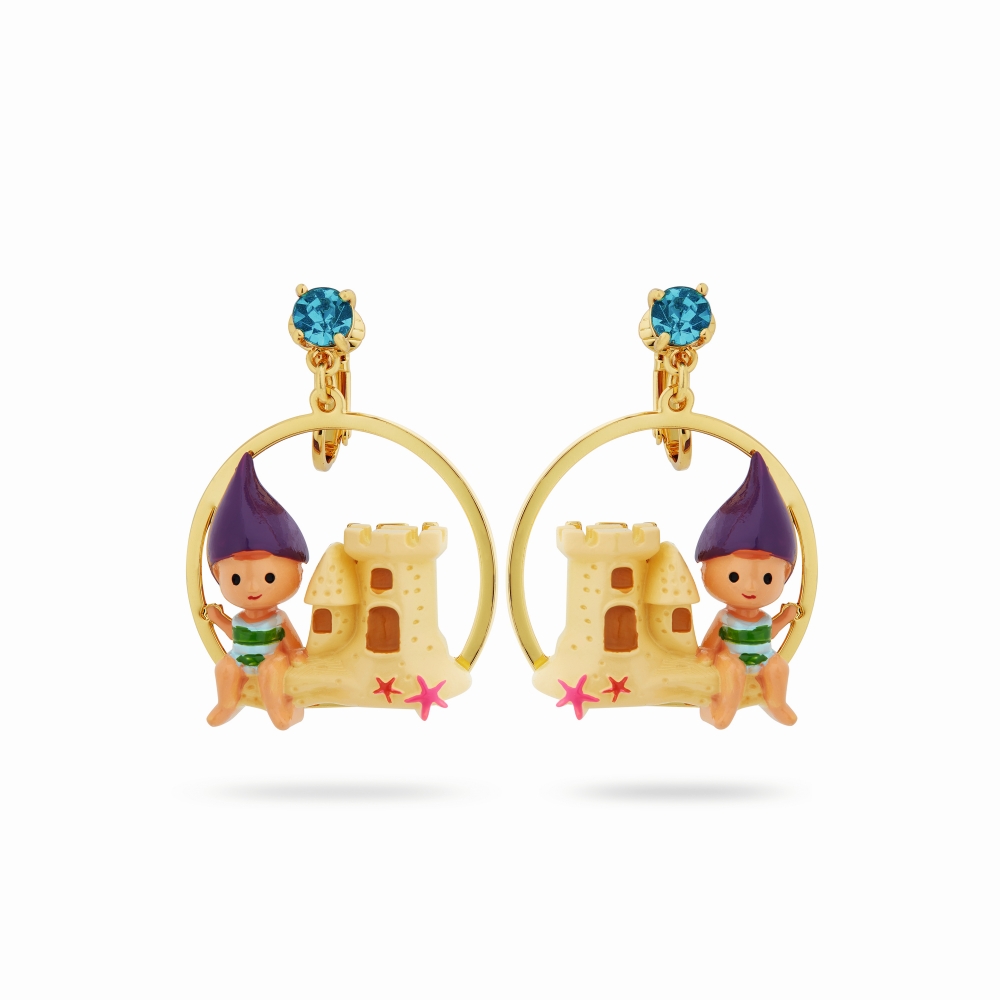 Les Nereides 小小菇家族-花園地精寶寶與沙堡耳環 Les Nereides 小小菇家族-花園地精寶寶與沙堡耳環