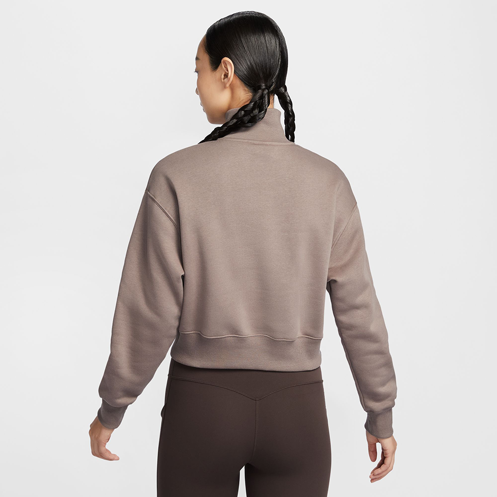NIKE 耐吉 長袖上衣 女 短版 寬鬆版型 磨毛 AS W