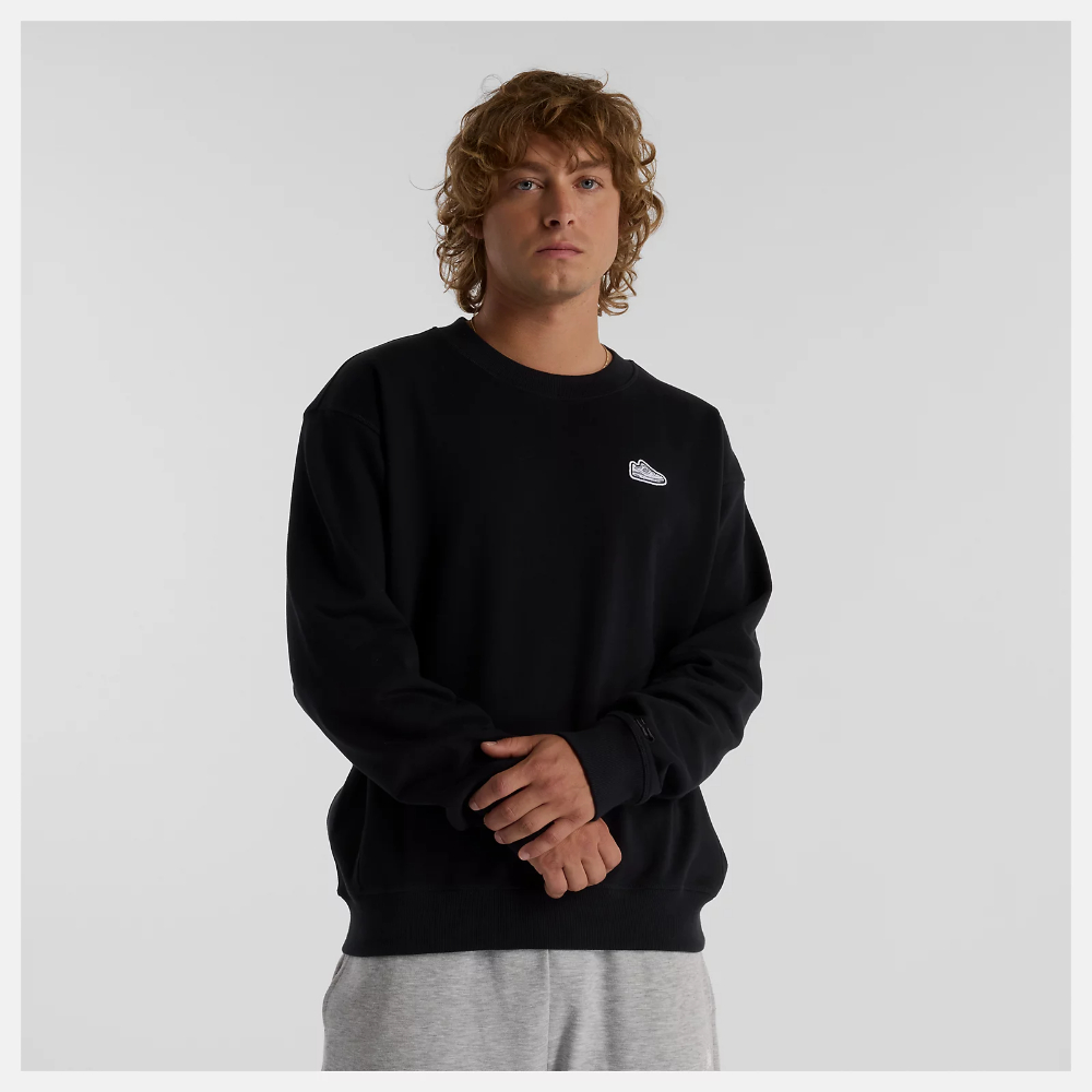 NEW BALANCE NB 長袖上衣 男 大學T 美規 黑