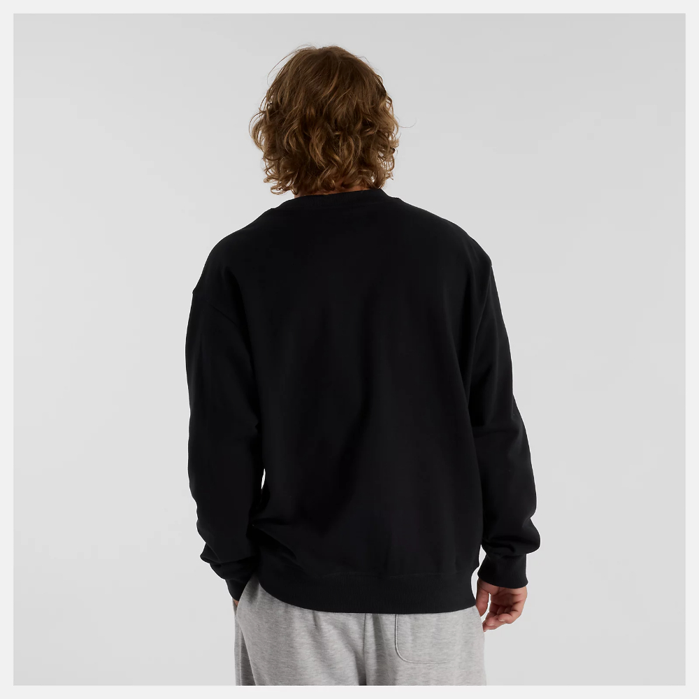 NEW BALANCE NB 長袖上衣 男 大學T 美規 黑