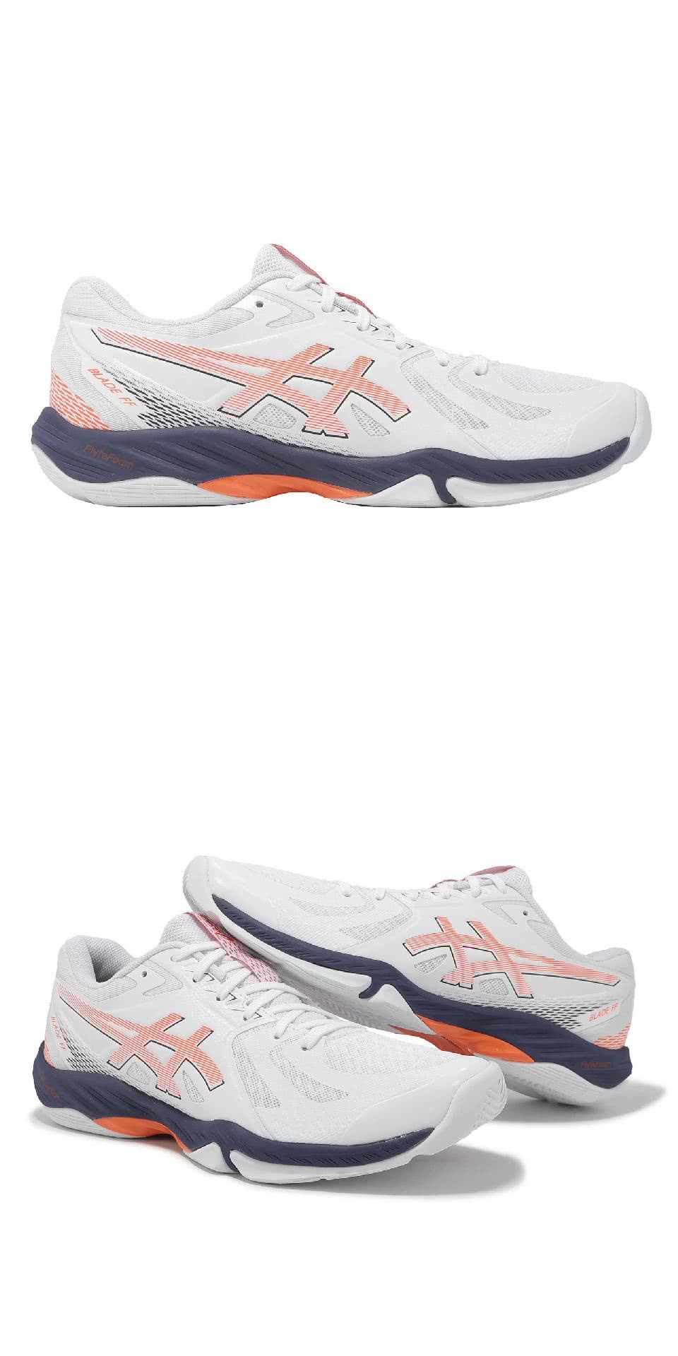 asics 亞瑟士 羽球鞋 Blade FF 男鞋 白 橘 asics 亞瑟士 羽球鞋 Blade FF 男鞋 白 橘