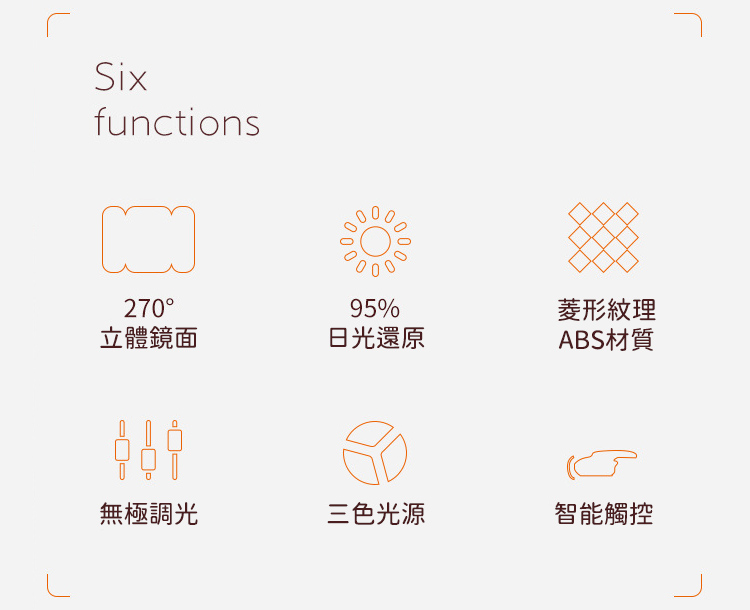 好拾選物 LED智能觸控化妝鏡/可收納桌面梳妝鏡/貝殼鏡-三