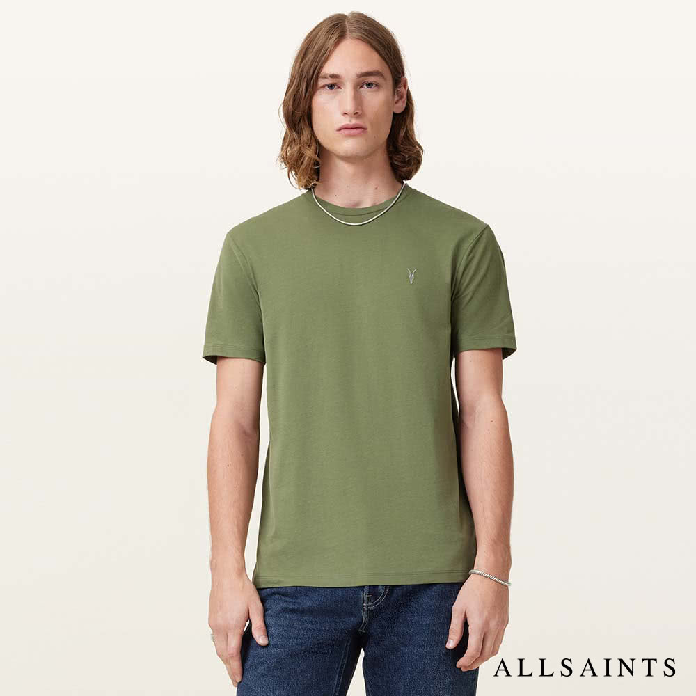 ALLSAINTS BRACE 公羊頭骨刺繡純棉修身短袖T恤