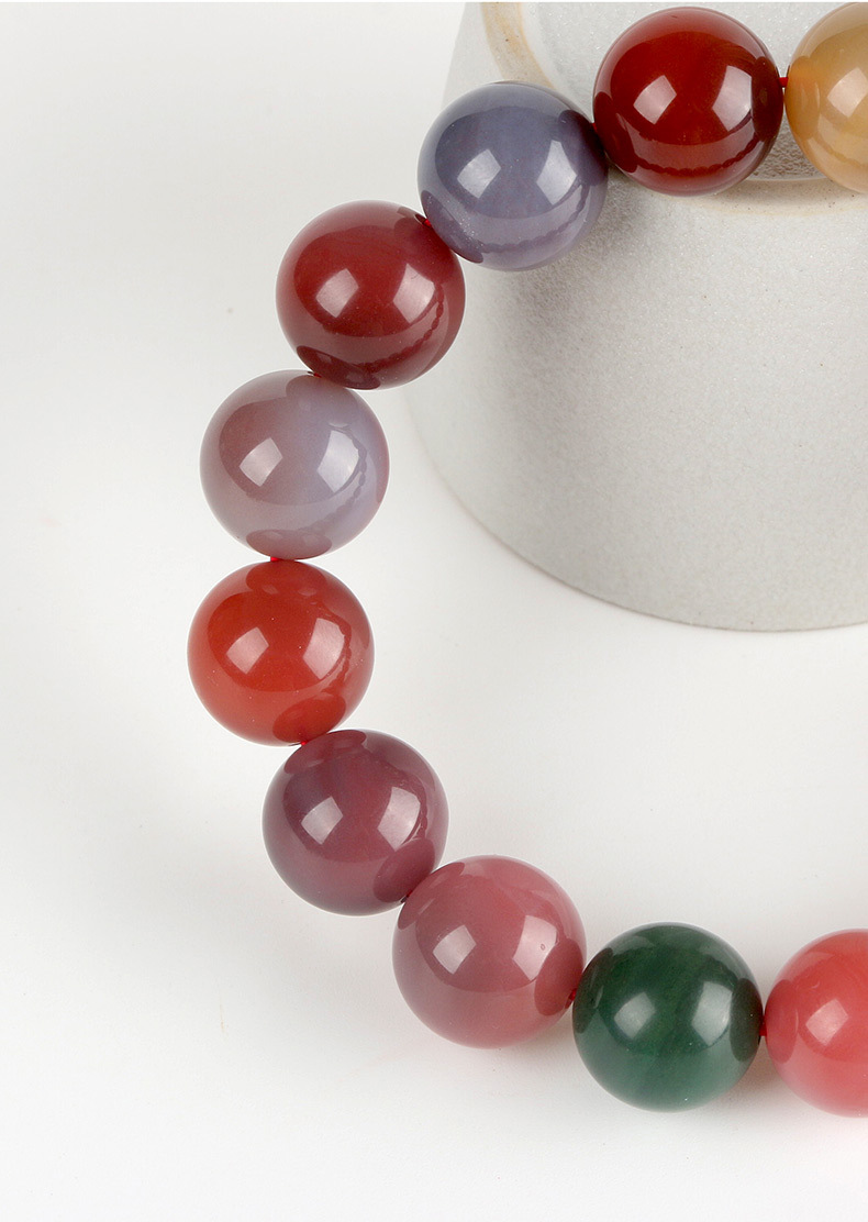 Paiya 派亞 6A鹽源瑪瑙手鏈10MM鹽源瑪瑙手串滿肉彩