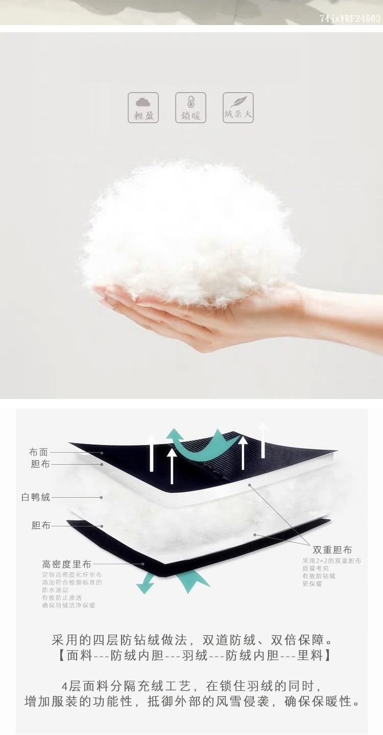 米蘭精品 真羽絨90%鴨絨羽絨外套(甜美立領可脫卸圍巾帽加厚