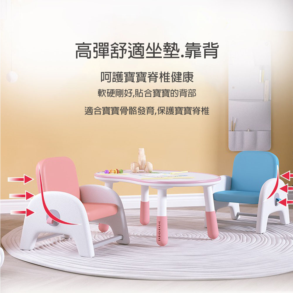 高彈舒適坐墊.靠背 呵護寶寶脊椎健康 軟硬剛好,貼合寶寶的背部 適合寶寶骨骼發育,保護寶寶脊椎 