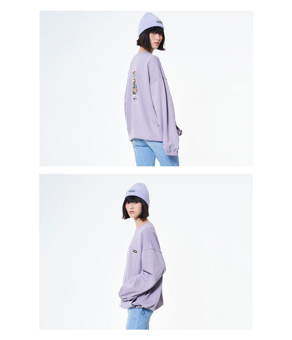 5th STREET 女裝動物背行李印花長袖T恤-紫色優惠推