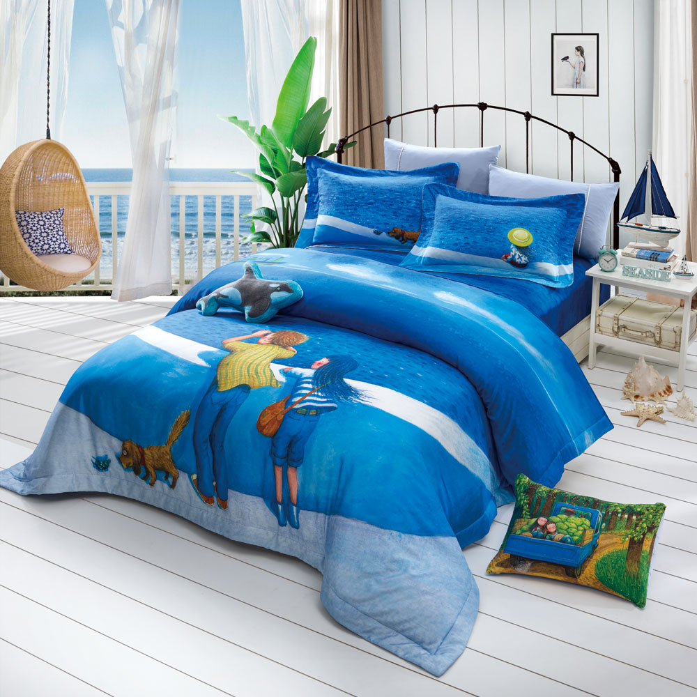 KIDULT 繪見幾米 25週年紀念 星空 蔚藍海灣 天絲 