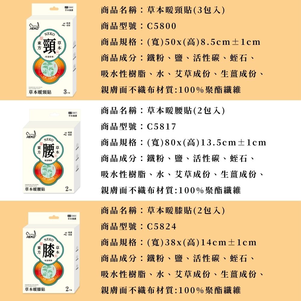 吸水性樹脂、水、艾草成份、生薑成份、