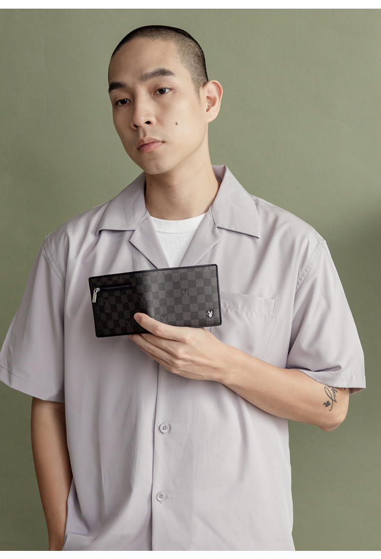 PLAYBOY 磁扣短夾 Honour系列(黑色) 推薦