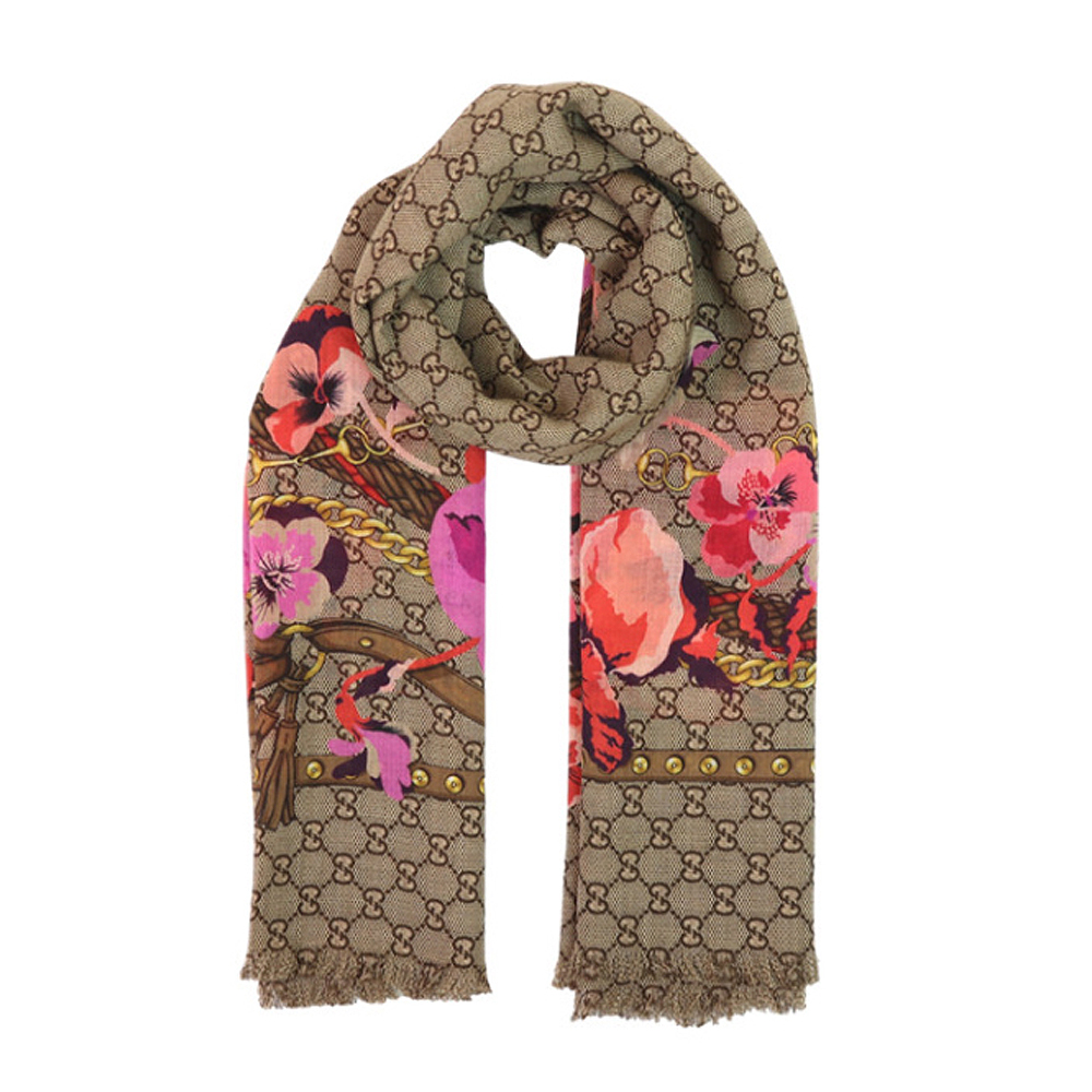 GUCCI 古馳 508797 經典GG LOGO方形真絲花