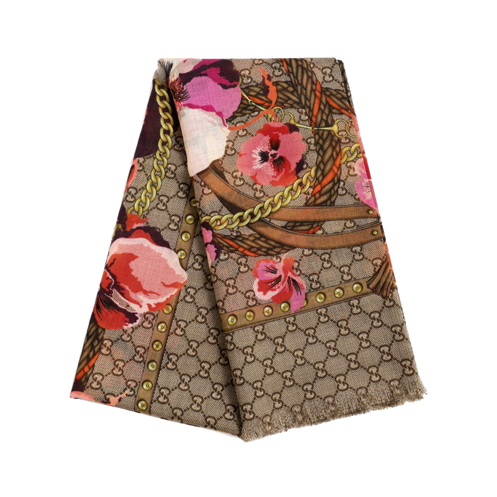 GUCCI 古馳 508797 經典GG LOGO方形真絲花