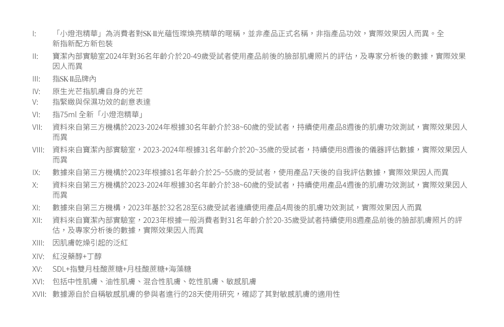 VIII 資料來自寶潔內部實驗室,20232024年根據31名年齡介於2035歲的受試者,持續使用8週後的儀器評估數據,實際效果因人