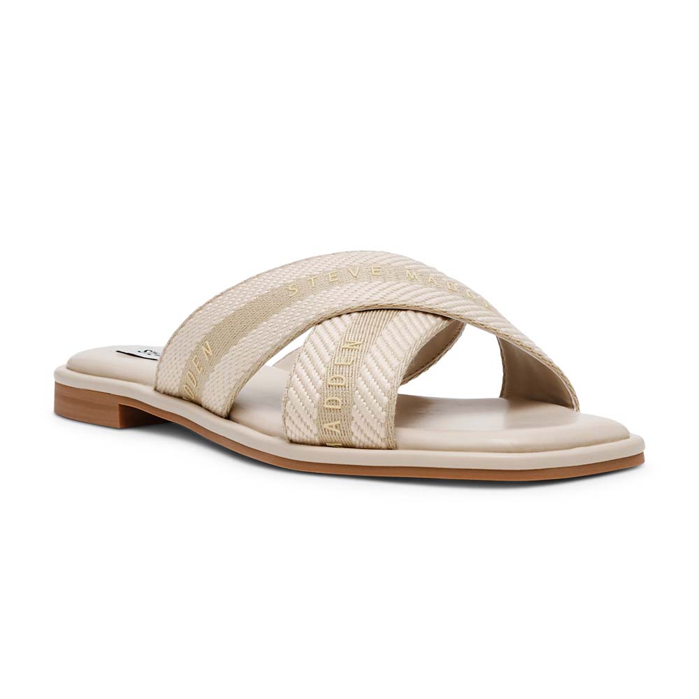 steve madden ARROWS 編織交叉帶平底拖鞋(