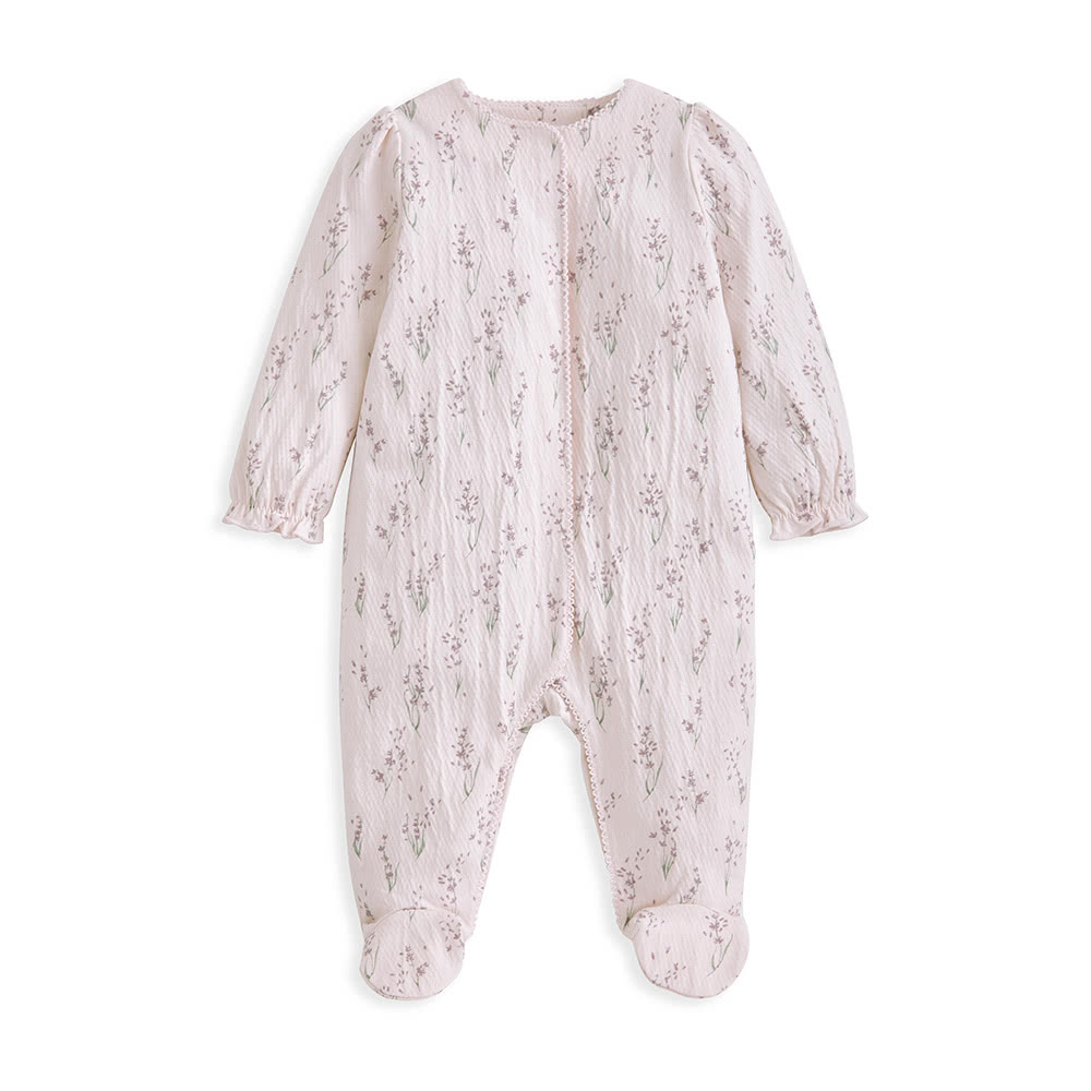 Mamas & Papas 穗花薰衣草-長袖連身衣/髮帶(2