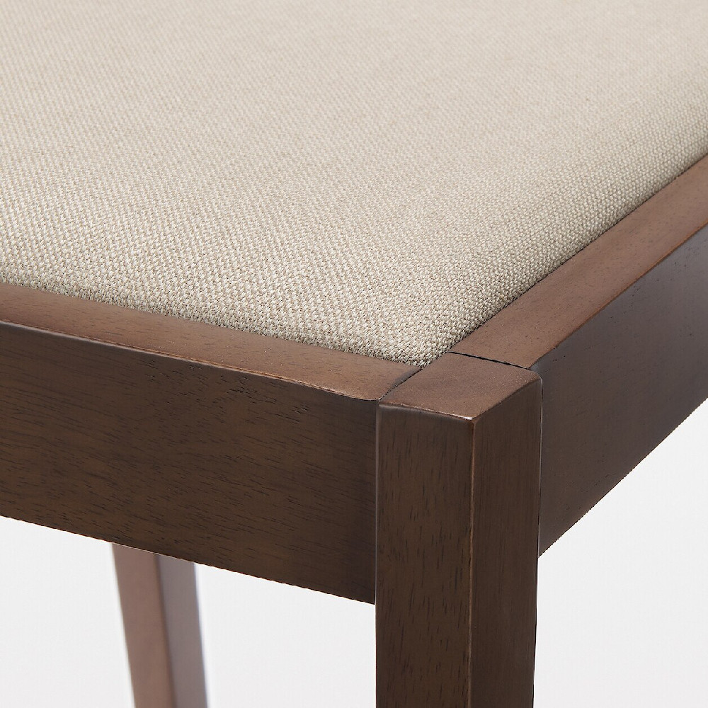 MUJI 無印良品 木製椅/布面座/橡膠木/深色(大型家具配