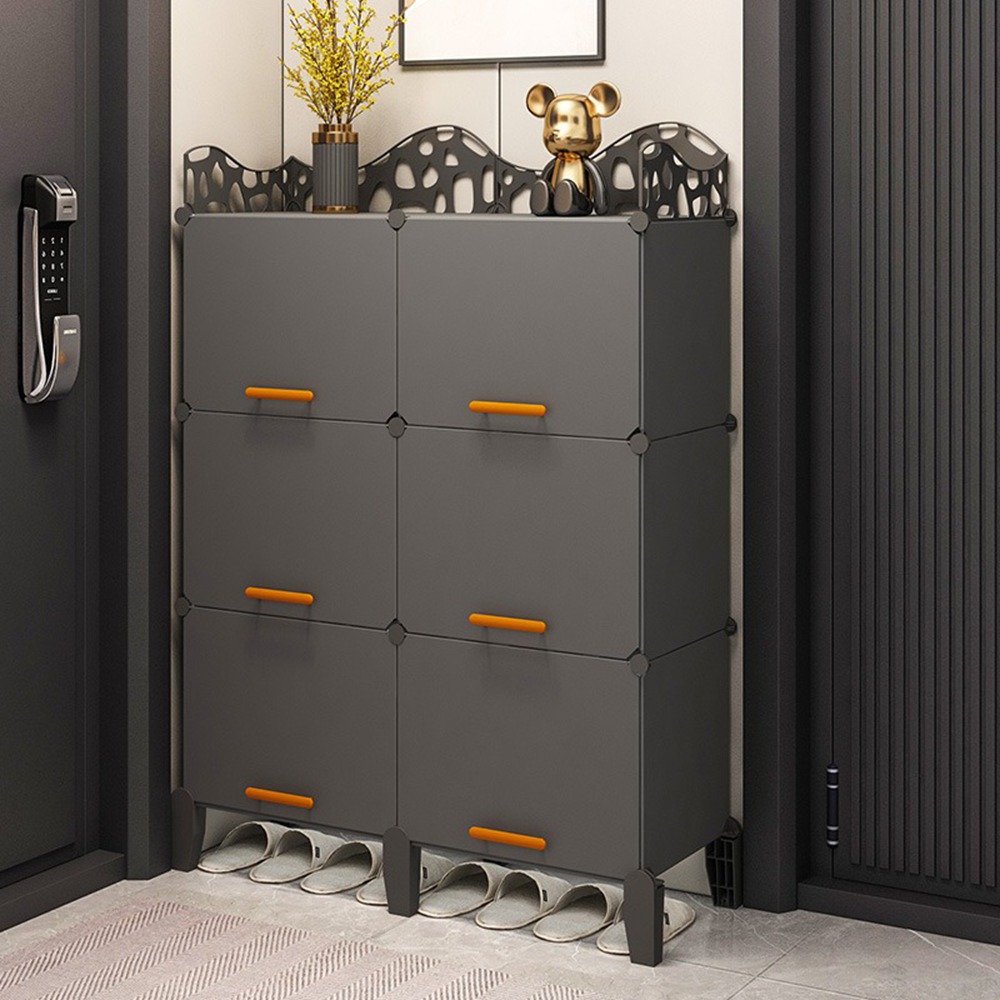 顧家家居 2列9層翻門式鞋櫃-84×32×139公分(放36