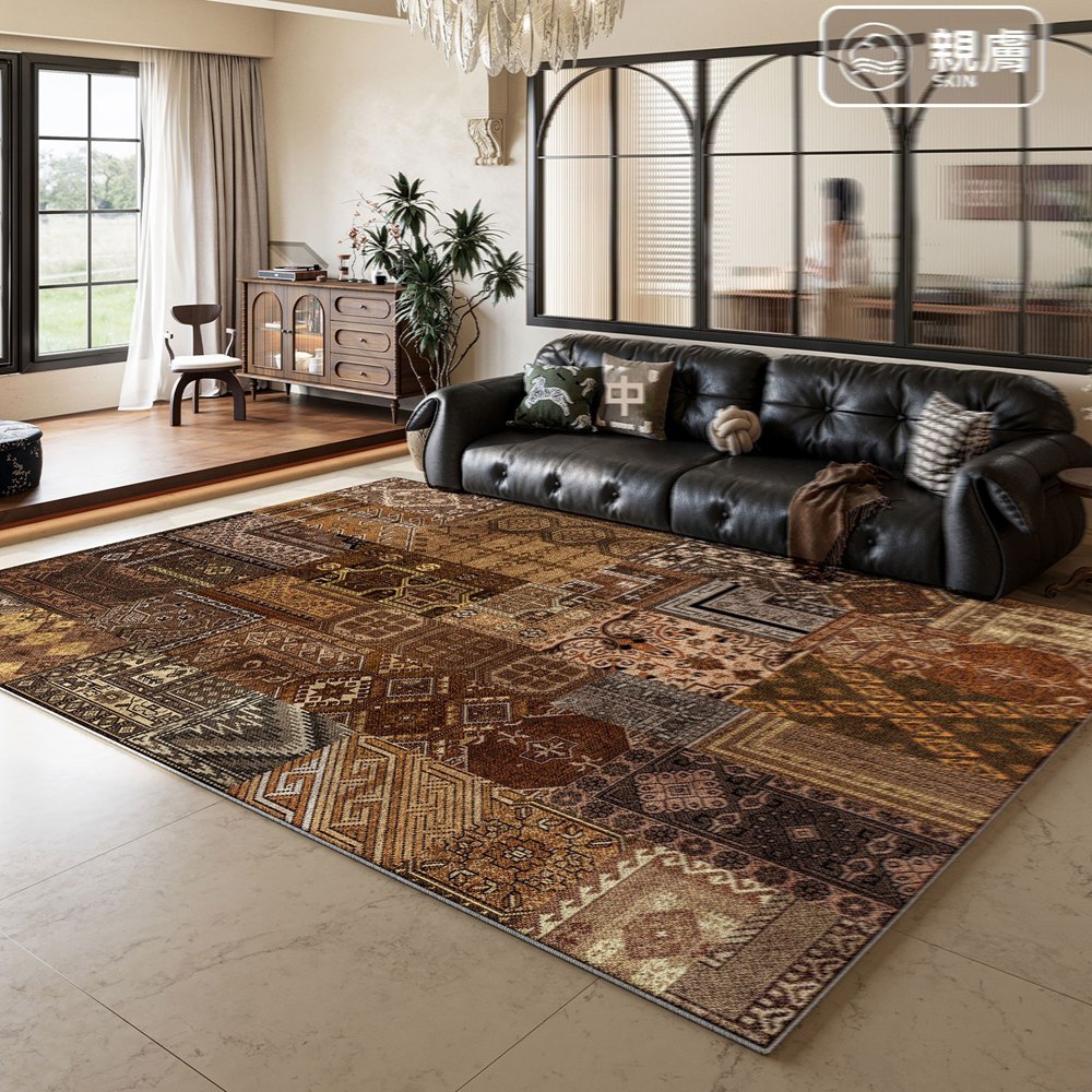 朝凰旗艦店 復古客廳地毯臥室地墊防滑墊150cm*200cm