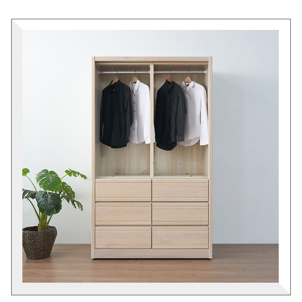 時尚屋 宮野4x7尺推門衣櫃NM23-813(台灣製/免組裝