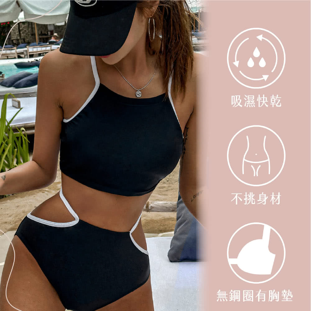 Muses 挖腰高腰比基尼 泳衣罩衫裙 裙裝泳衣 多件式泳衣