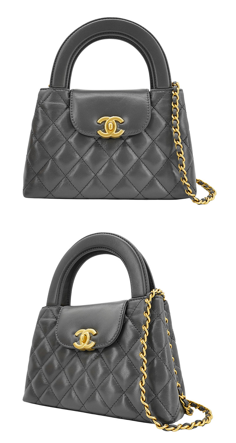 CHANEL 香奈兒 展示品 Kelly Nano 菱格牛皮