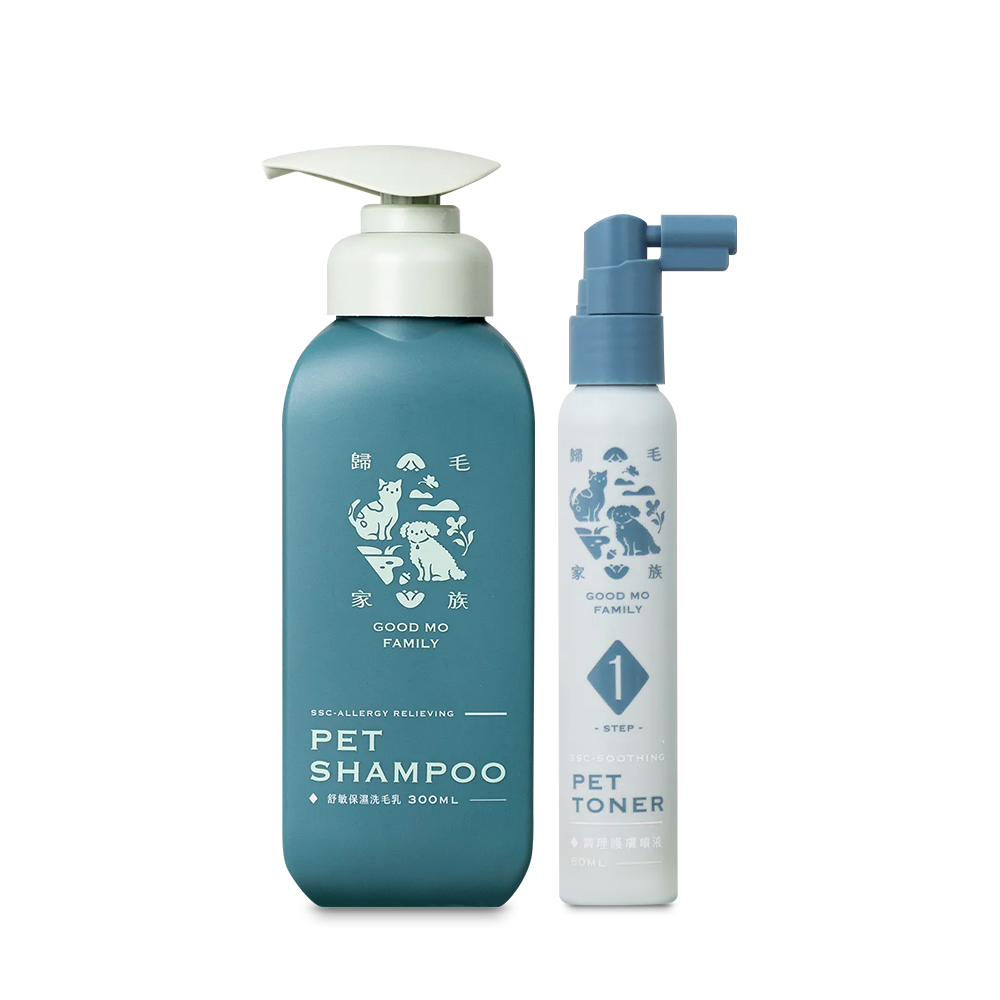 GOODMO 歸毛家族 皮在癢方案組(舒敏保濕洗毛乳300m