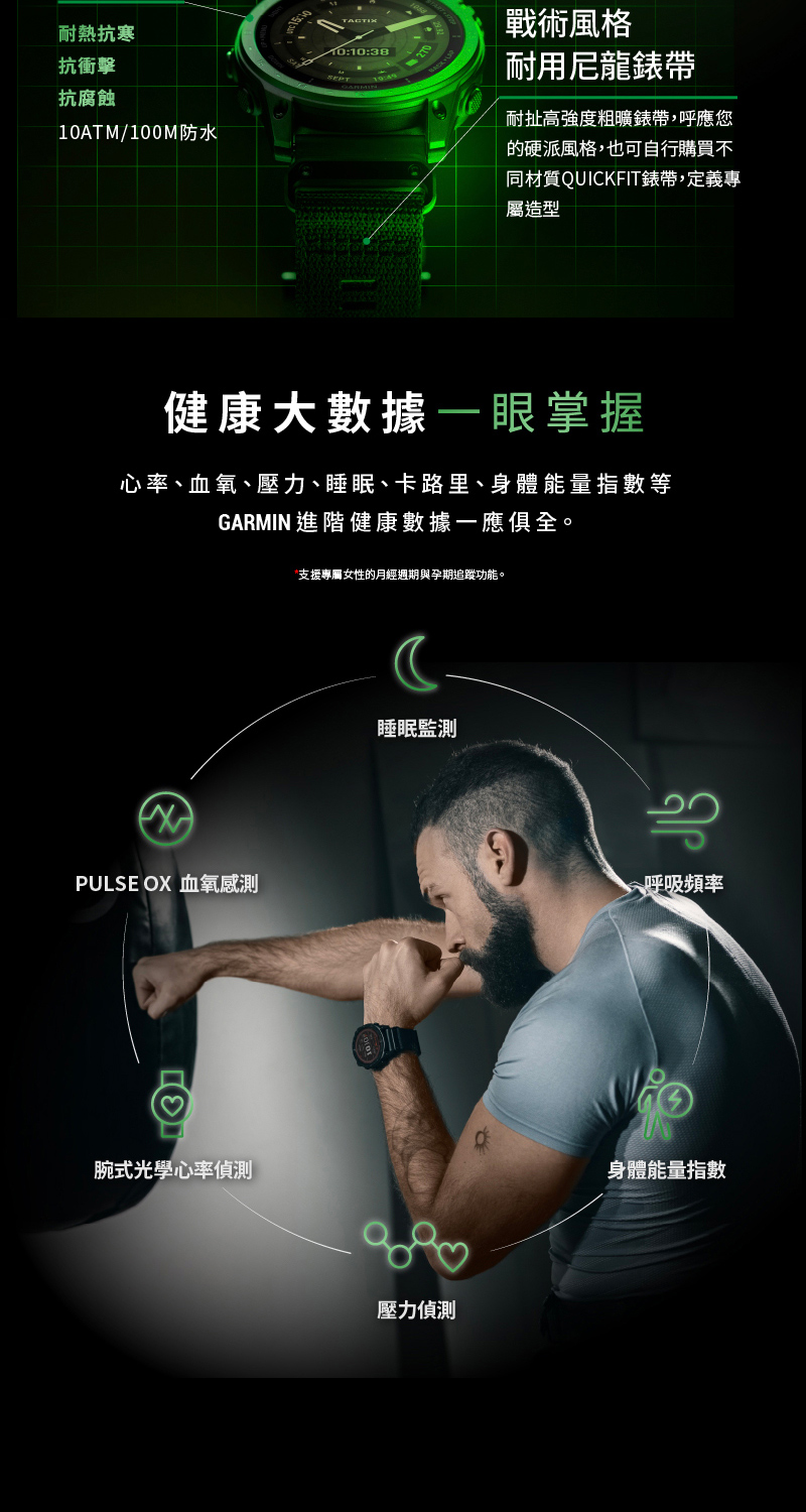 心率、血氧、壓力、睡眠、卡路里、身體能量指數等