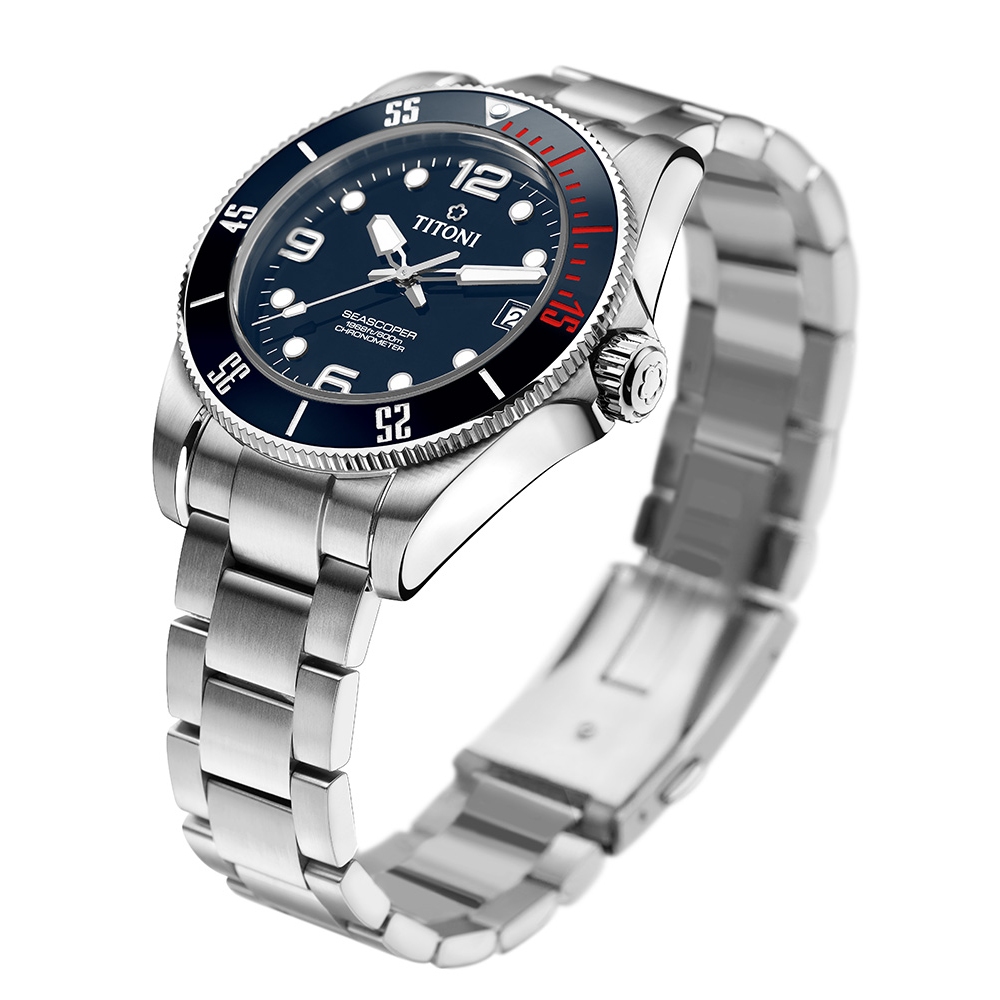TITONI 梅花錶 海洋探索系列 天文台認證 600米潛水