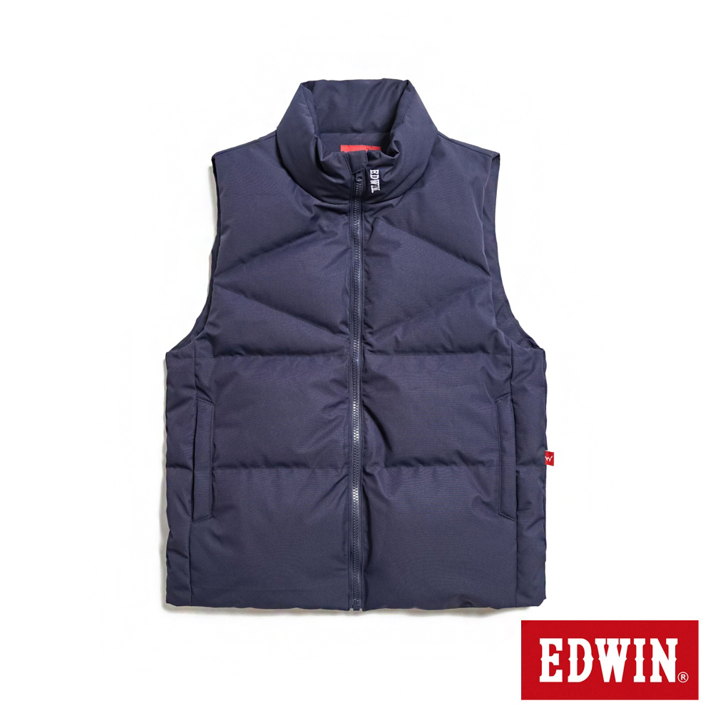 EDWIN 男裝 寬版羽絨背心(丈青色)好評推薦