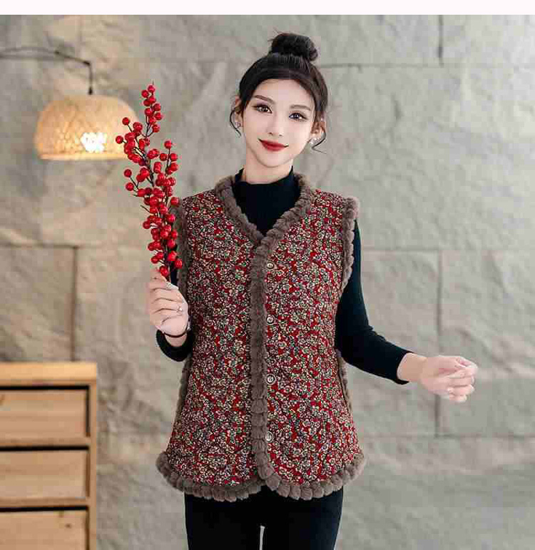 K.W. 現貨韓國朵朵花加絨保暖升級背心(共1色)優惠推薦