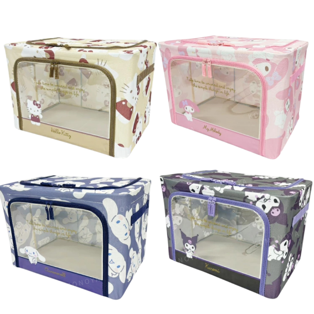 小禮堂 Sanrio 三麗鷗 窗景摺疊收納箱 全身滿版款 K