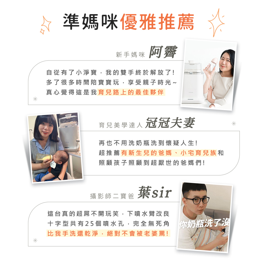 十字型共有25個噴水孔,完全無死角 你奶瓶洗了没