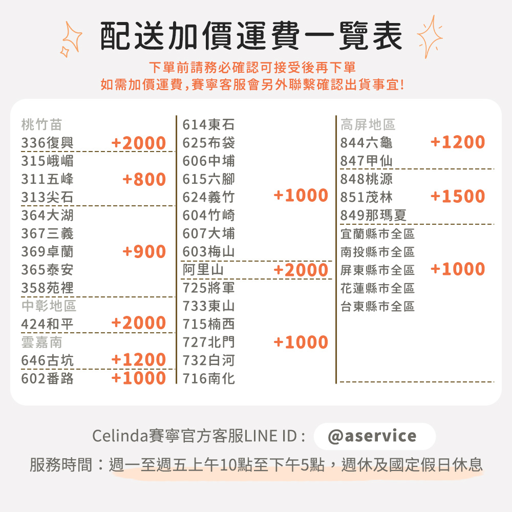 服務時間週一至週五上午10點至下午5點,週休及國定假日休息