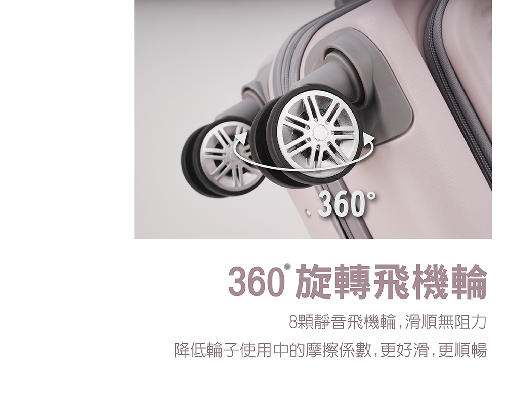 360旋轉飛機輪 8顆靜音飛機輪,滑順無阻力 降低輪子使用中的摩擦係數,更好滑,更順暢 
