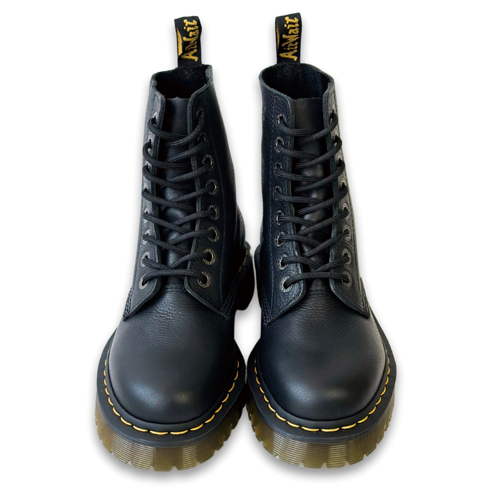 Dr.Martens】馬汀1460 PASCAL BEX 荔技紋軟皮8孔綁帶短筒靴黑真皮馬丁