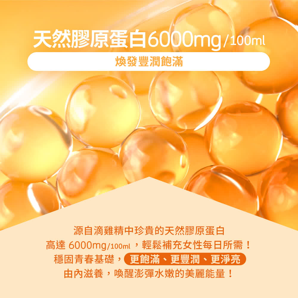 高達 6000mg100ml,輕鬆補充女性每日所需