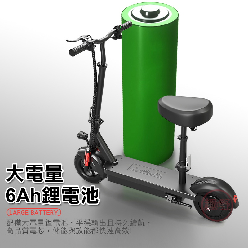 大電量 6Ah鋰電池 配備大電量鋰電池,平穩輸出且持久續航, 高品質電芯,儲能與放能都快速高效 