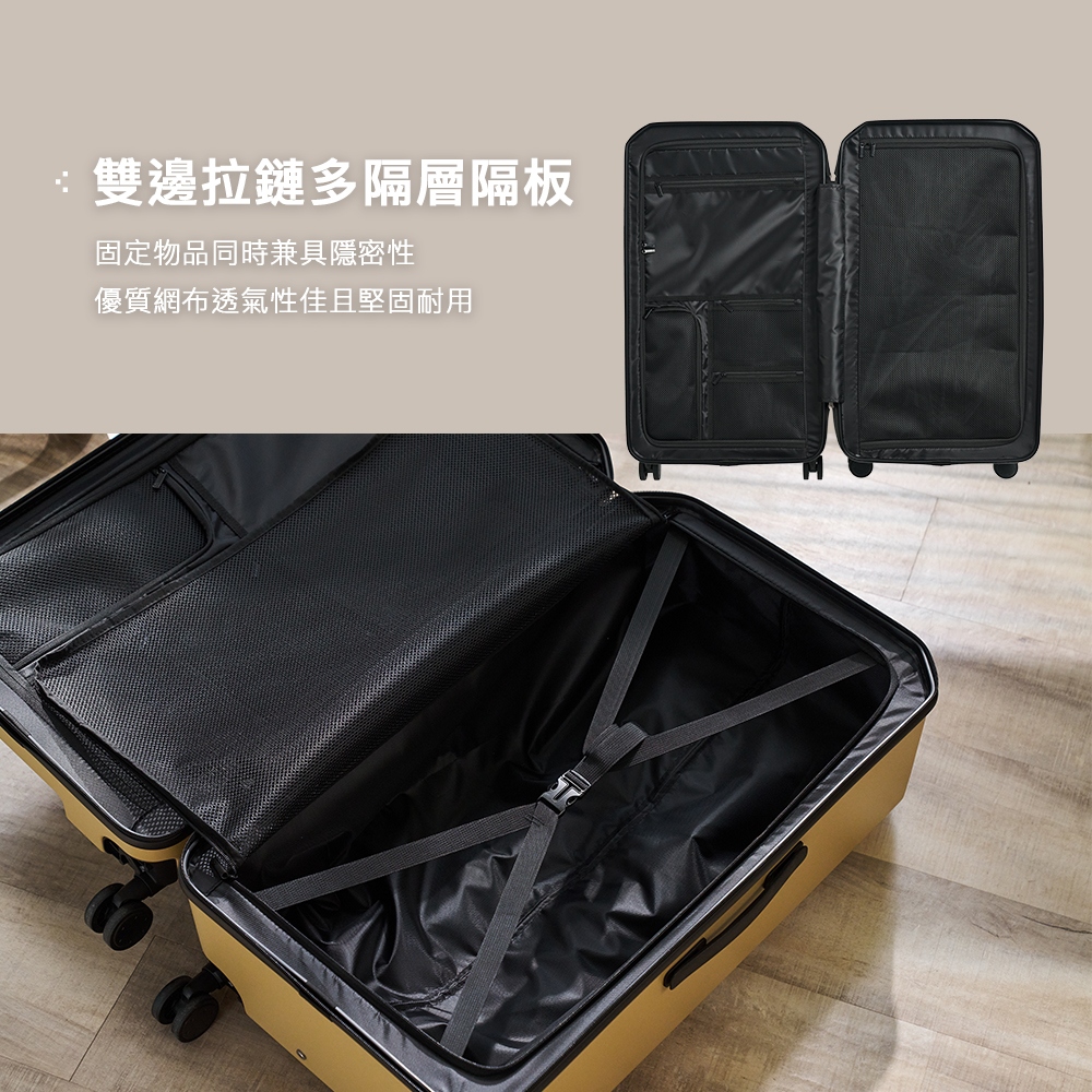 雙邊拉鏈多隔層隔板 固定物品同時兼具隱密性 優質網布透氣性佳且堅固耐用 