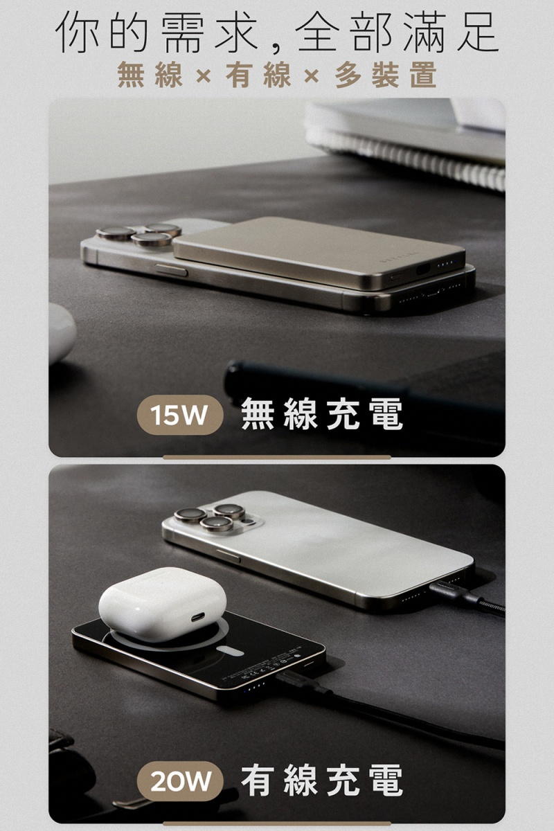 你的需求,全部滿足無線裝置15W 無線充電 有線充電