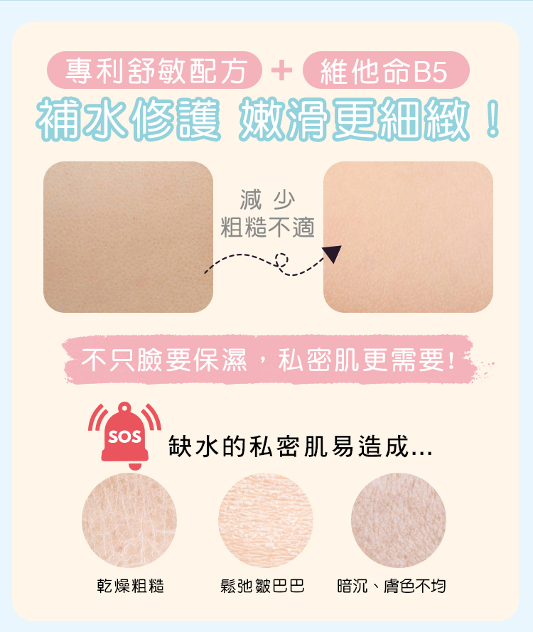 不只臉要保濕,私密肌更需要
