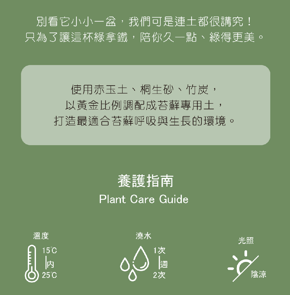 只為了讓這杯綠拿鐵,陪你久一點、綠得更美。