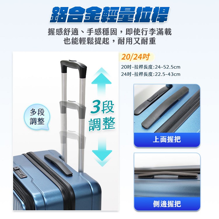 握感舒適、手感穩固,即使行李滿載