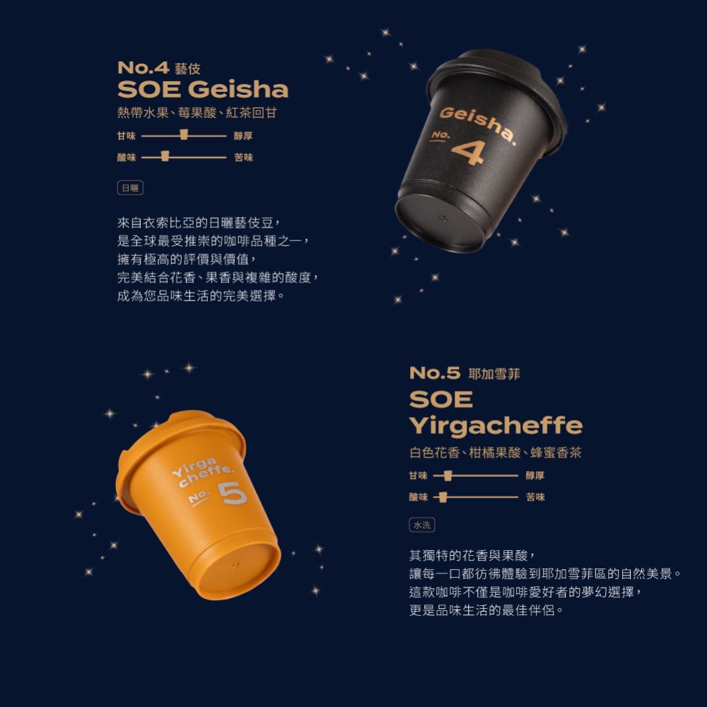 讓每一口都彷彿體驗到耶加雪菲區的自然美景。